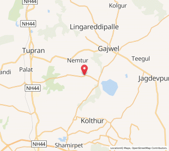 Map of Warga, Andhra Pradesh