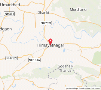 Map of Warhona, Maharashtra