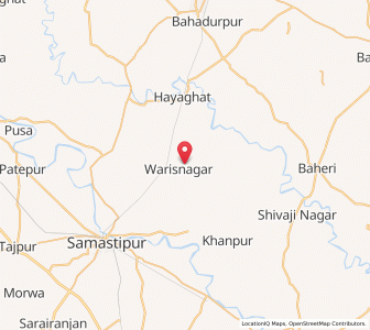 Map of Warisnagar, Bihar