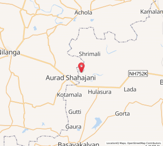Map of Warjarkhor, Karnataka