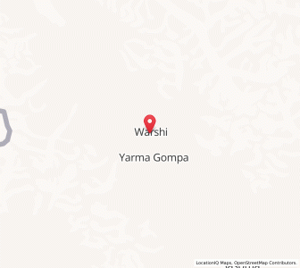 Map of Warshi, Kashmir
