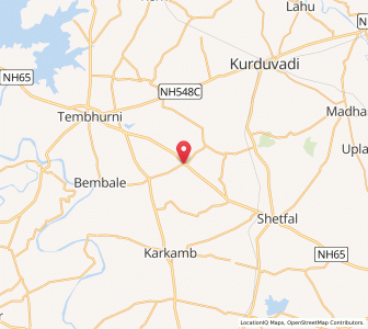 Map of Warvad, Maharashtra