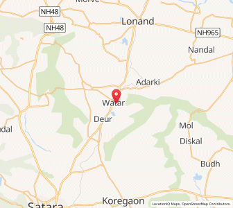 Map of Wathar, Maharashtra