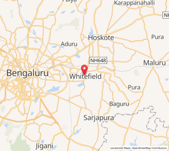 Map of Whitefield, Karnataka