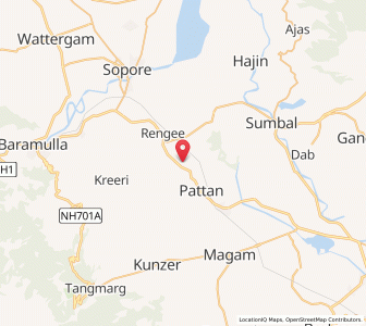 Map of Widdipur, Kashmir