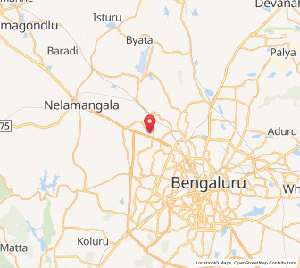 Map of Widia, Karnataka