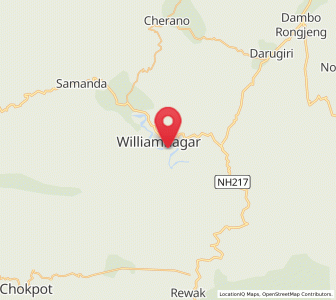 Map of Williamnagar, Meghalaya