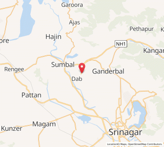 Map of Wokur, Kashmir
