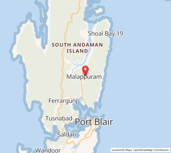 Map of Wrightmyo, Andaman and Nicobar Islands