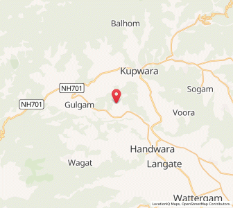 Map of Wuchhar, Kashmir