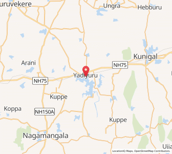 Map of Yadiyur, Karnataka