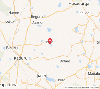 Map of Yagati, Karnataka