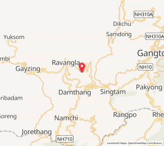 Map of Yangang, Sikkim