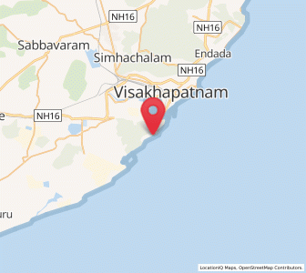 Map of Yarada, Andhra Pradesh