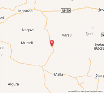 Map of Yedrami, Karnataka