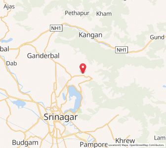 Map of Yehal, Kashmir