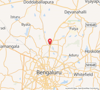 Map of Yelahanka, Karnataka