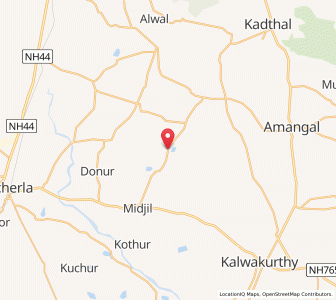 Map of Yeljal, Andhra Pradesh