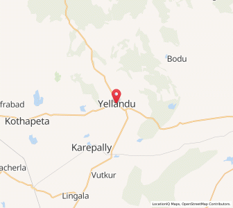 Map of Yellandu, Andhra Pradesh