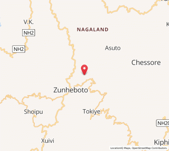 Map of Yezami, Nagaland