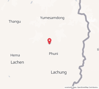 Map of Yumtang, Sikkim