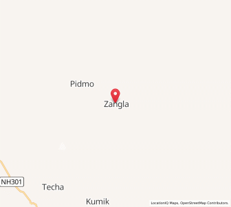 Map of Zangla, Kashmir