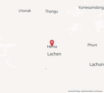 Map of Zema, Sikkim