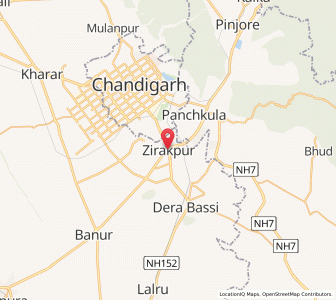 Map of Zerakpur, Punjab