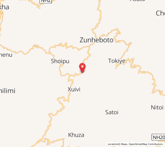Map of Zhekiya, Nagaland