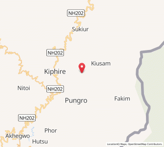 Map of Zhumkiri, Nagaland
