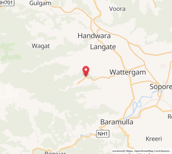 Map of Zithan, Kashmir