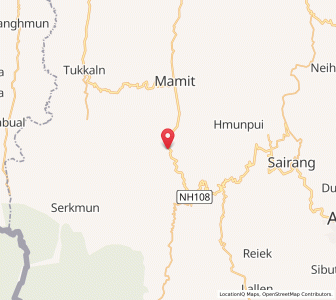 Map of Zotlang, Mizoram