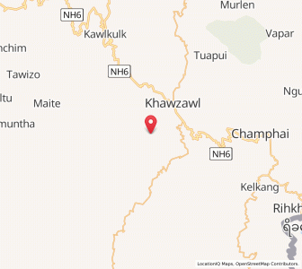 Map of Zuchhip, Mizoram