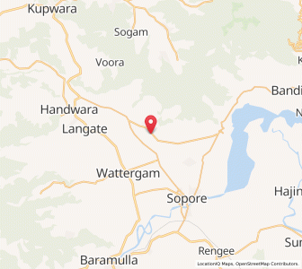 Map of Zunipura, Kashmir