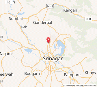 Map of Zunnamar, Kashmir