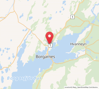 Map of Borgarnes, West