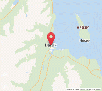 Map of Dalvík, Northeast