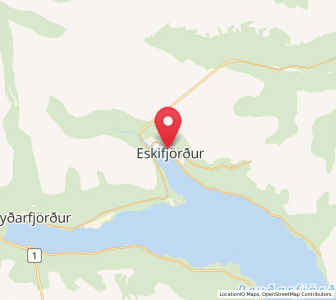 Map of Eskifjörður, East
