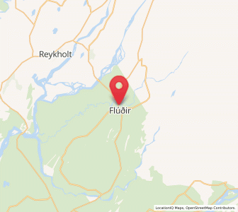 Map of Flúðir, South
