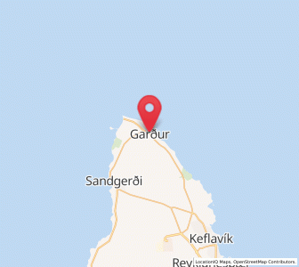 Map of Garður, Southern Peninsula
