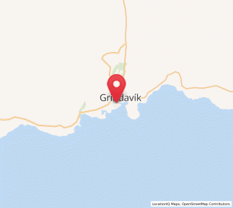 Map of Grindavík, Southern Peninsula