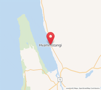 Map of Hvammstangi, Northwest