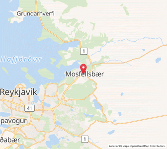 Map of Mosfellsbær, Capital Region