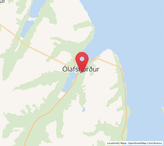Map of Ólafsfjörður, Northeast