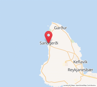 Map of Sandgerði, Southern Peninsula
