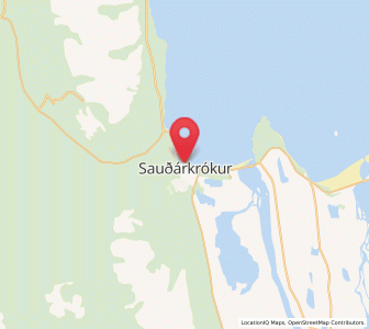 Map of Sauðárkrókur, Northwest