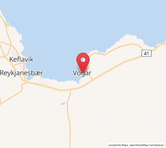 Map of Vogar, Southern Peninsula