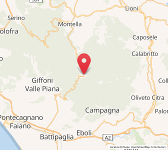 Map of Acerno, Campania