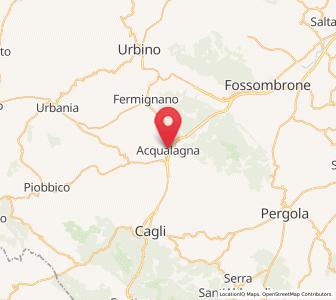 Map of Acqualagna, The Marches