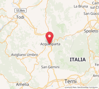 Map of Acquasparta, Umbria
